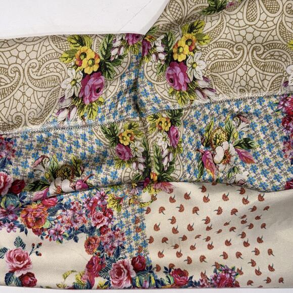 Johnny Was Zastone Womens Pant Sz S Silk Wide Leg Pants BOHO Floral Pockets FLAW - Picture 6 of 15